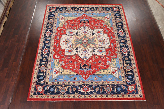 100% Vegetable Dye Heriz Serapi Oriental Area Rug 8x10