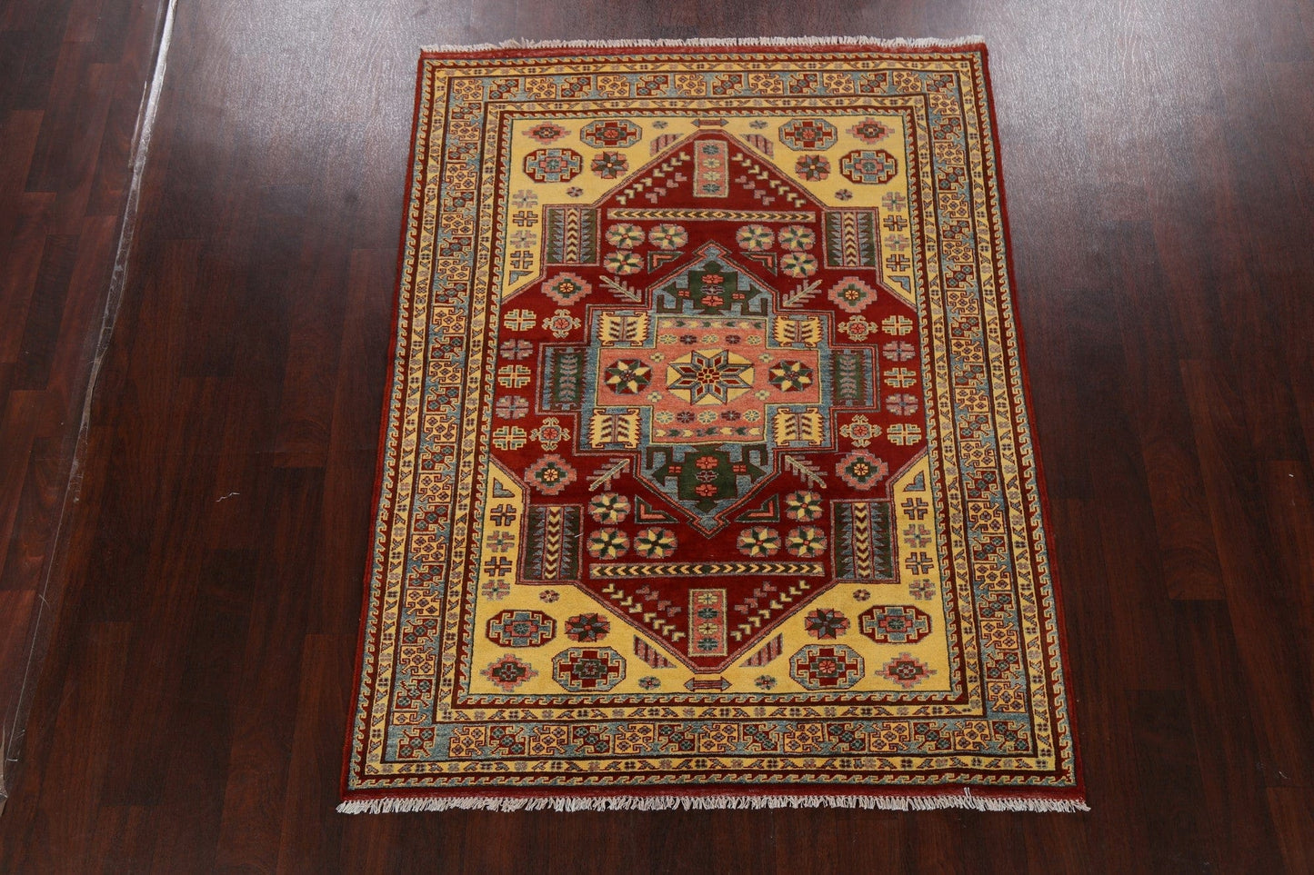 Geometric Super Kazak Oriental Area Rug 5x6