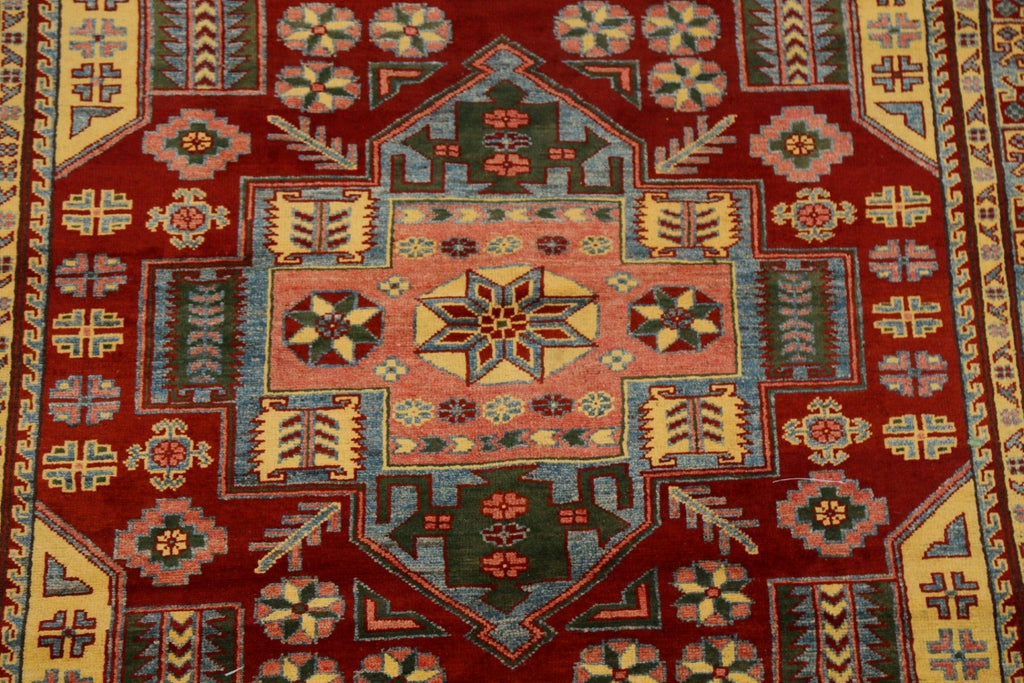 Geometric Super Kazak Oriental Area Rug 5x6