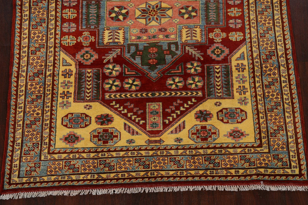 Geometric Super Kazak Oriental Area Rug 5x6