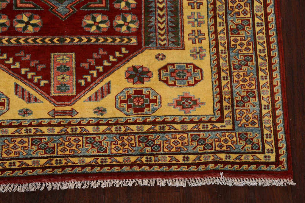 Geometric Super Kazak Oriental Area Rug 5x6