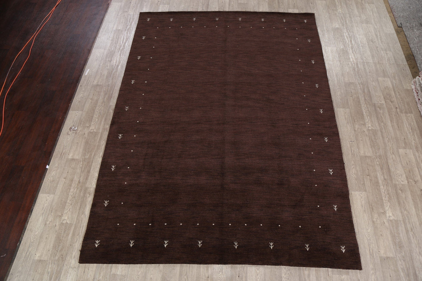 Dark Brown Tribal Gabbeh Oriental Area Rug 8x11