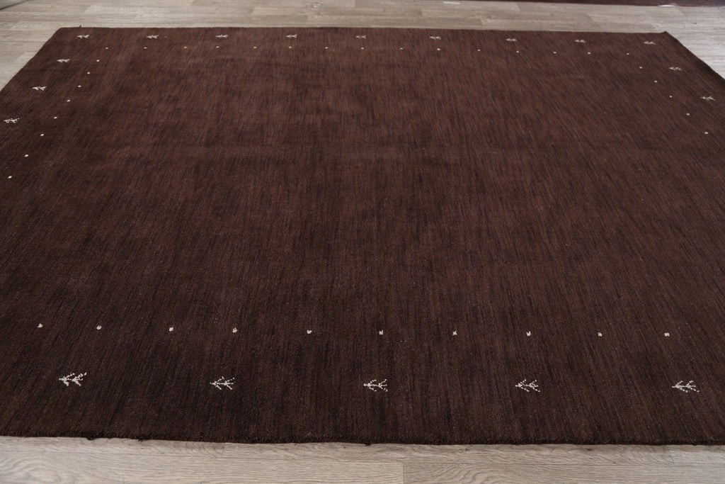 Dark Brown Tribal Gabbeh Oriental Area Rug 8x11