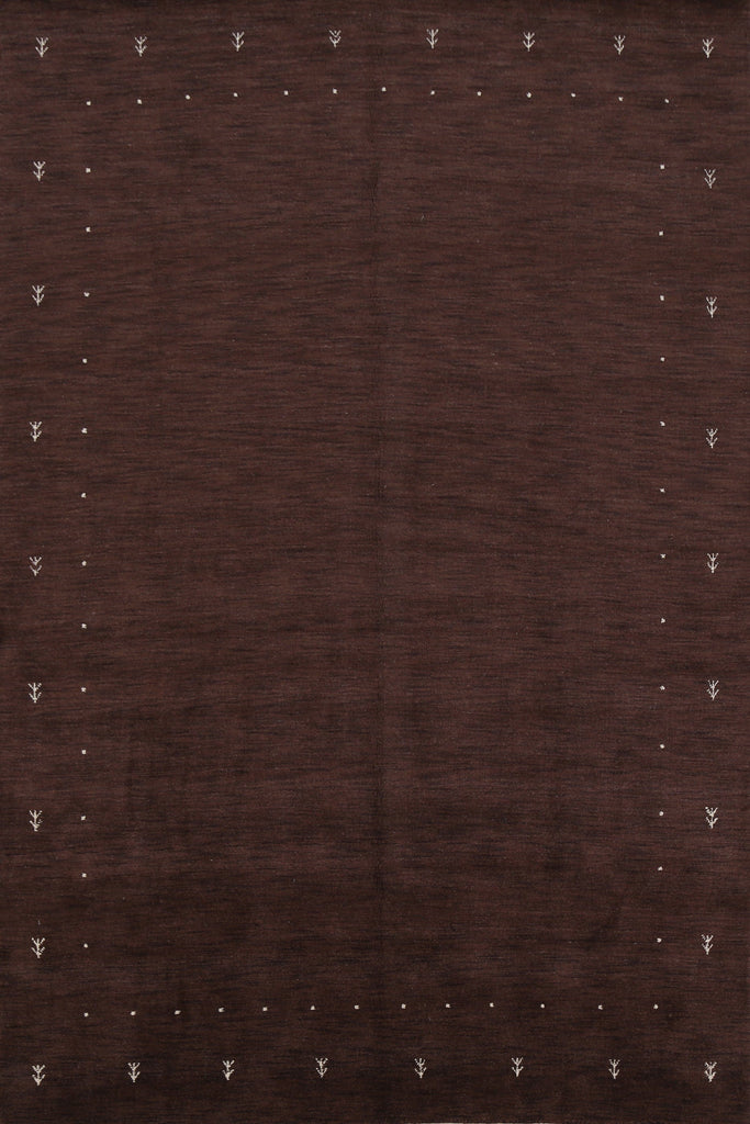 Dark Brown Tribal Gabbeh Oriental Area Rug 8x11