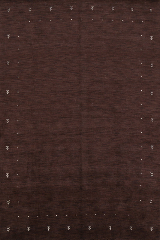 Dark Brown Tribal Gabbeh Oriental Area Rug 8x11