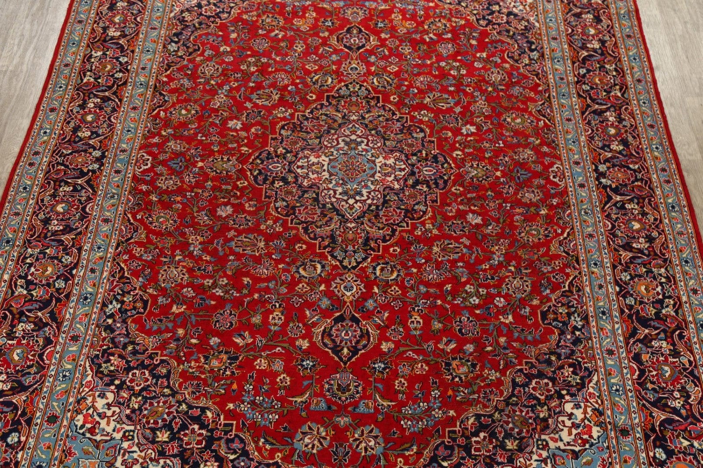 Traditional Floral Red Kashan Persian Area Rug 10x13