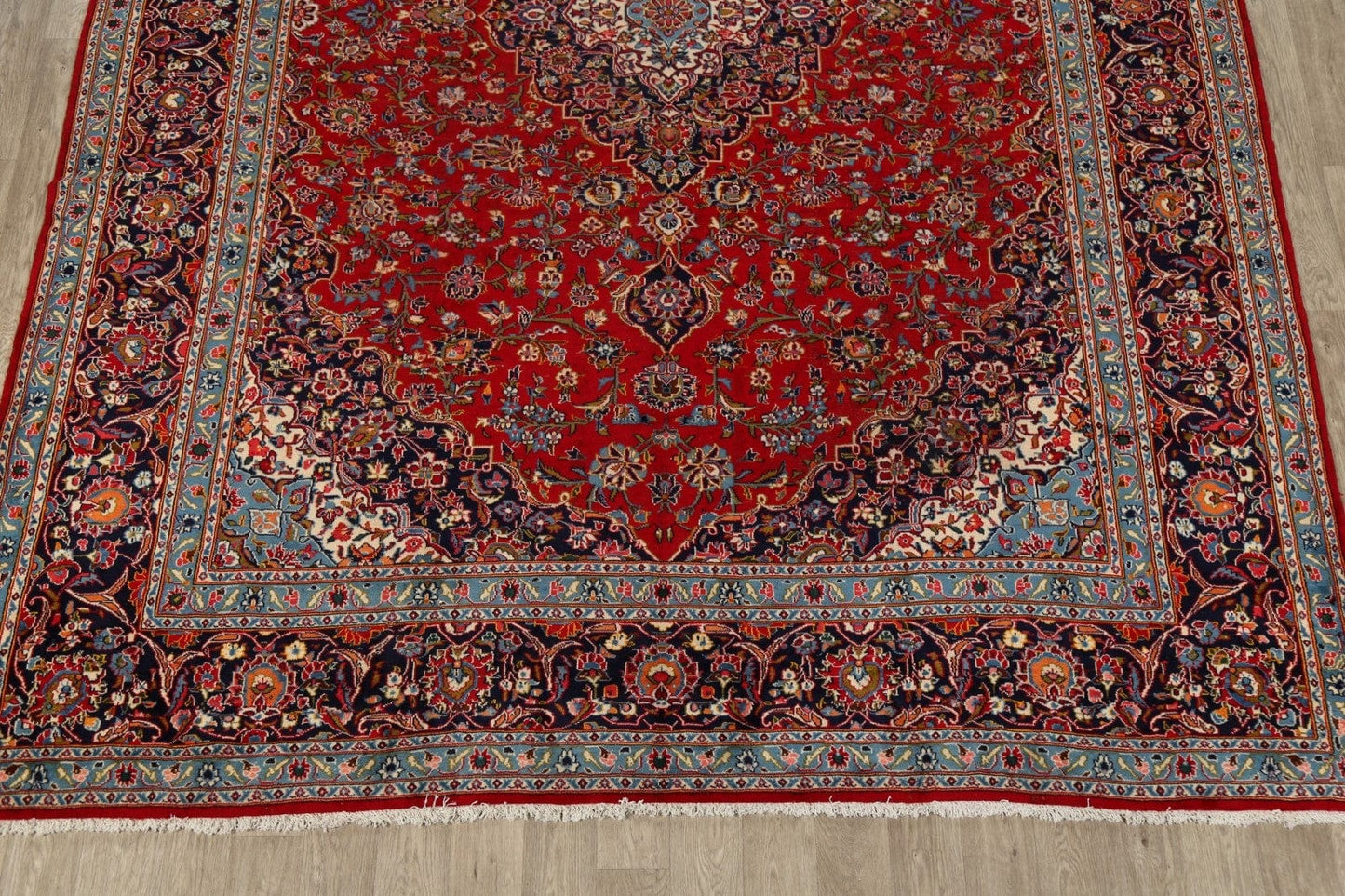 Traditional Floral Red Kashan Persian Area Rug 10x13