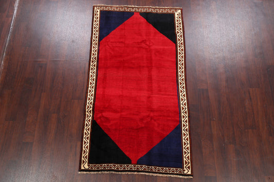 Geometric Red Shiraz Persian Area Rug 4x7