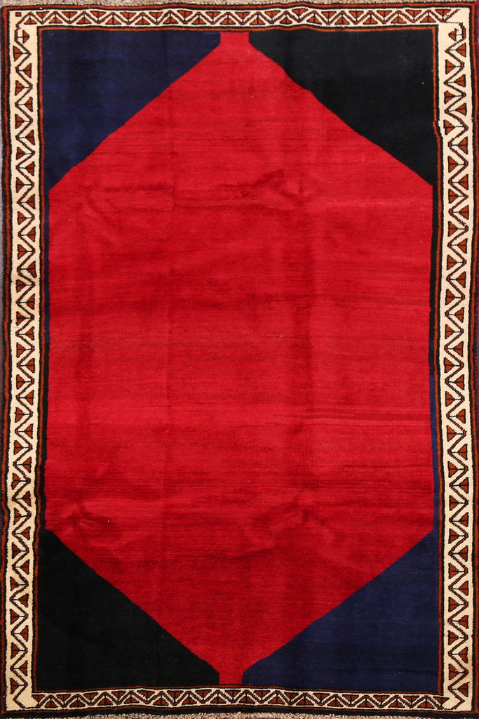 Geometric Red Shiraz Persian Area Rug 4x7