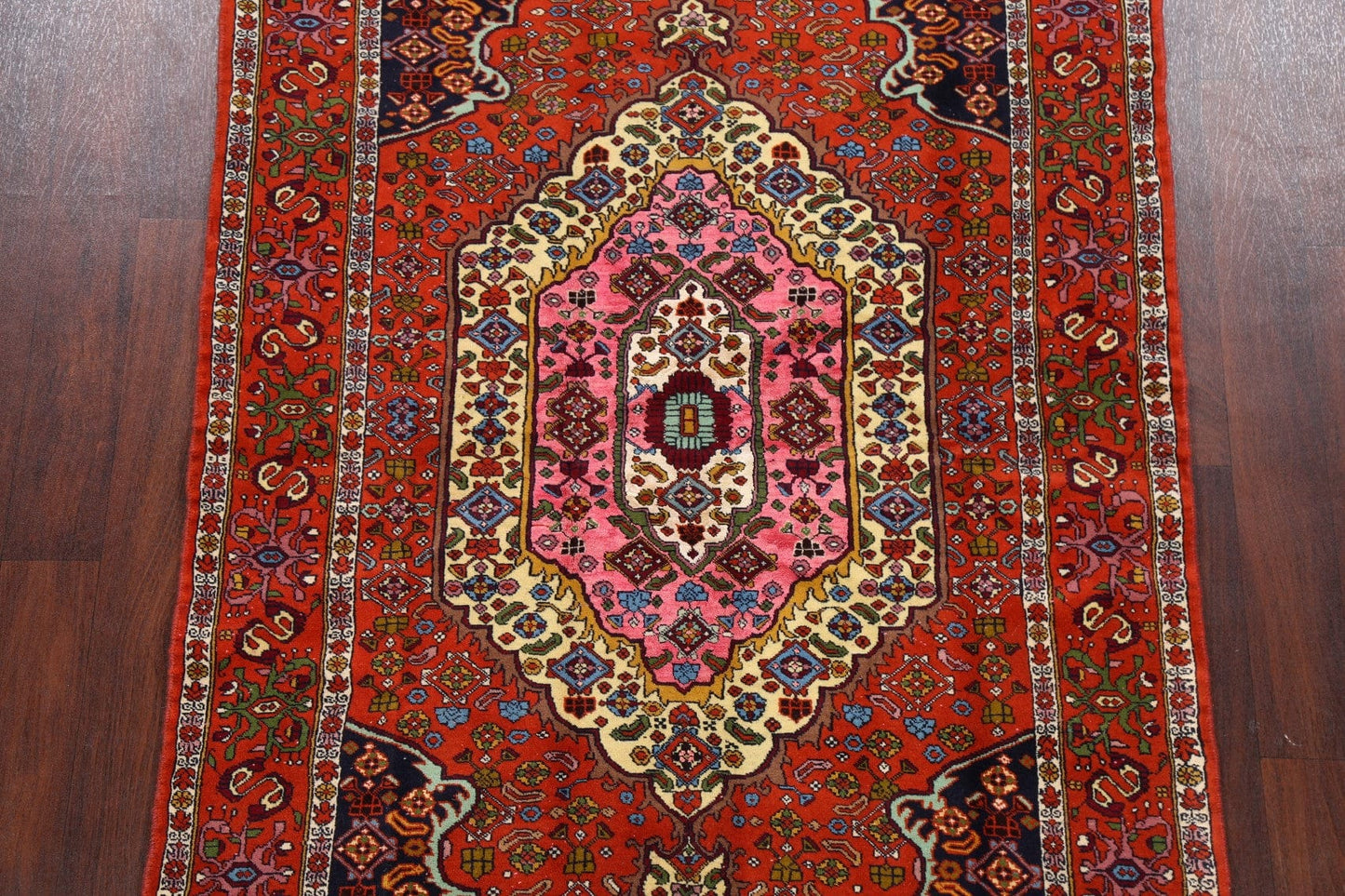 Wool & Silk Red Turkoman Persian Area Rug 4x6