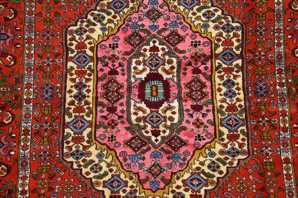 Wool & Silk Red Turkoman Persian Area Rug 4x6