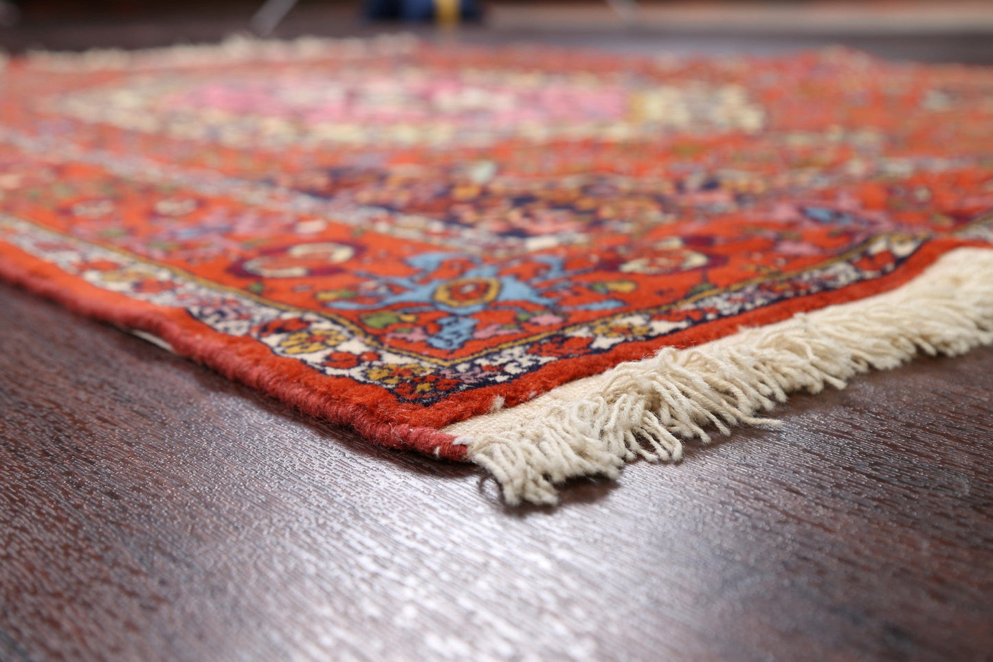 Wool & Silk Red Turkoman Persian Area Rug 4x6