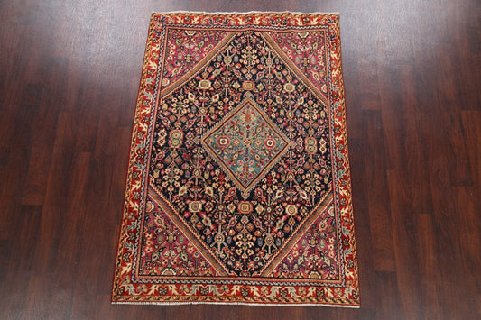 100% Vegetable Dye Antique Sultanabad Persian Area Rug 4x6