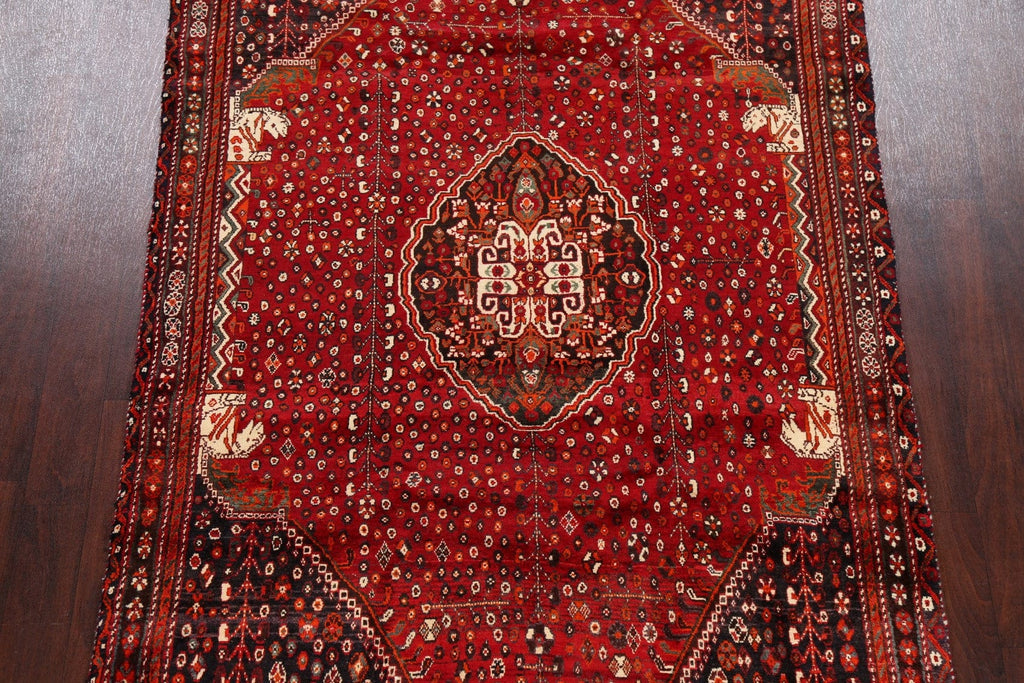 Vintage Geometric Red Malayer Persian Area Rug 5x9