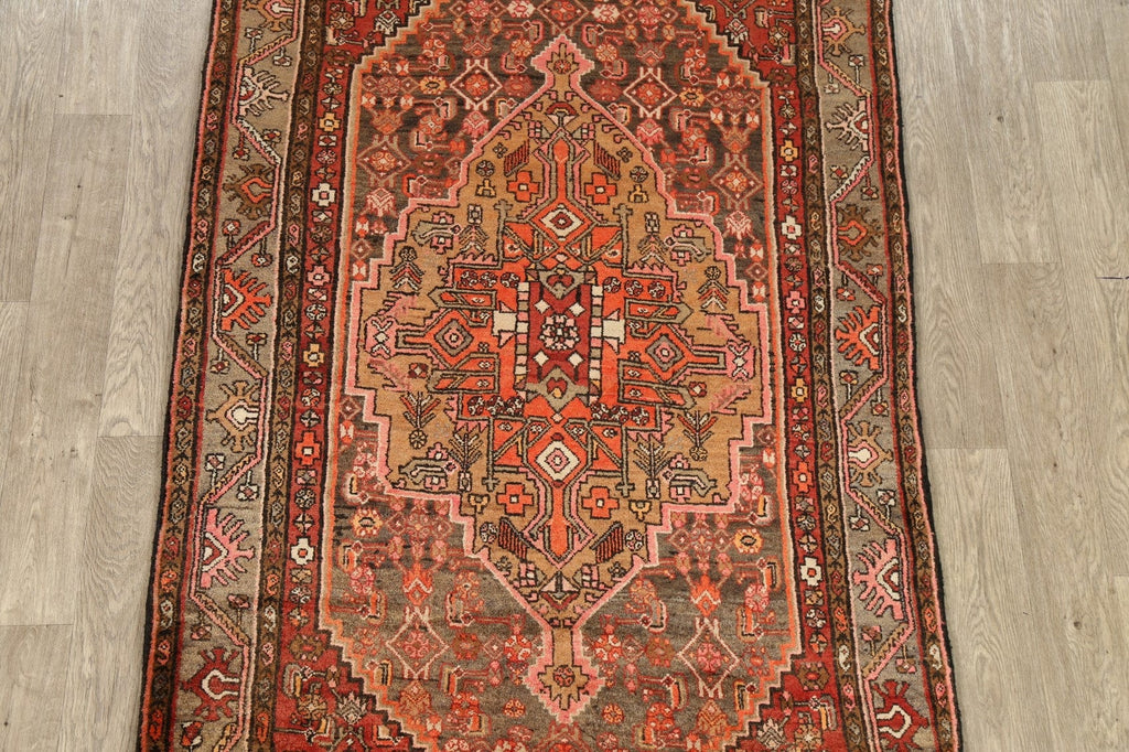 Vintage Geometric Bidjar Persian Runner Rug 4x8