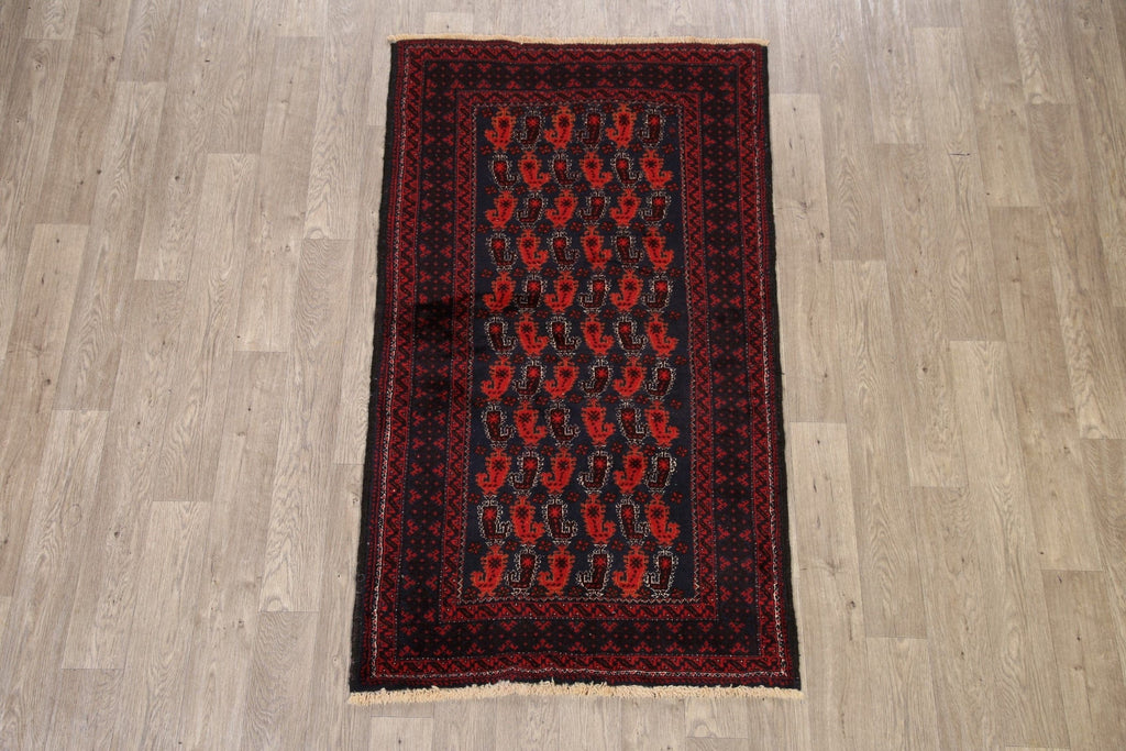 Tribal Geometric Balouch Persian Area Rug 4x7