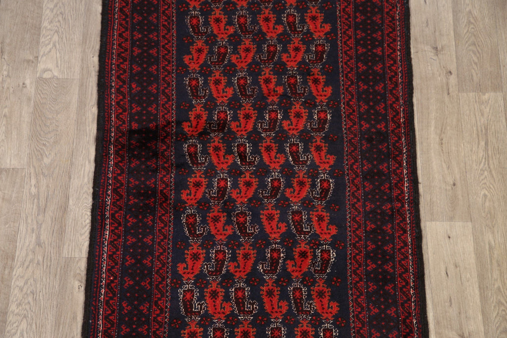 Tribal Geometric Balouch Persian Area Rug 4x7