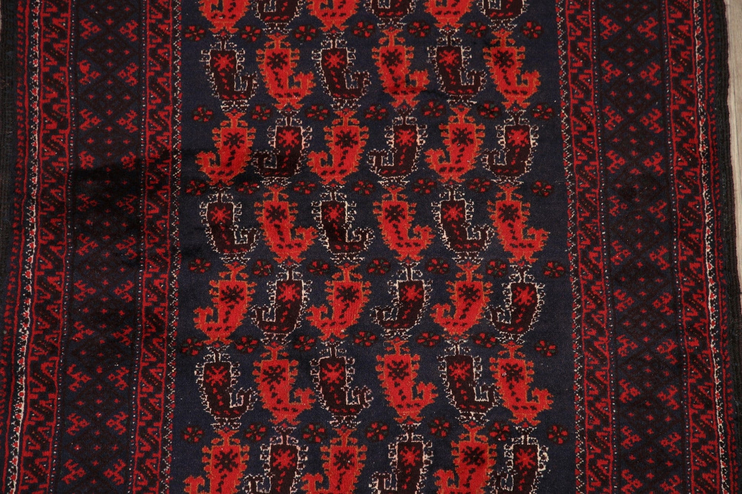 Tribal Geometric Balouch Persian Area Rug 4x7