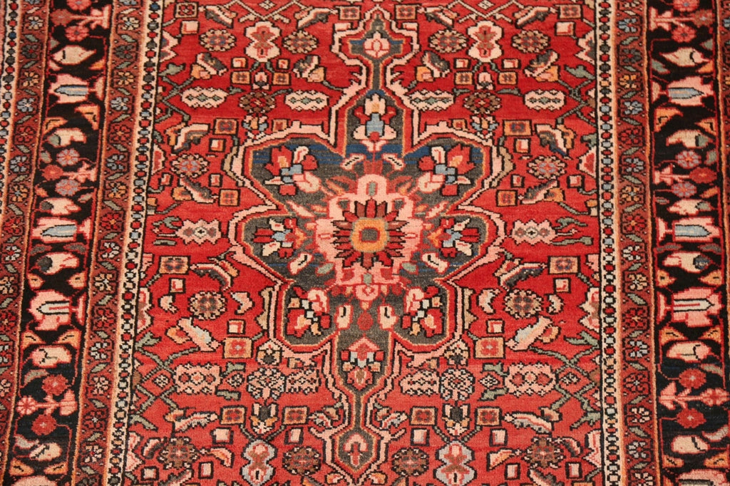 Geometric Red Mahal Persian Area Rug 4x7