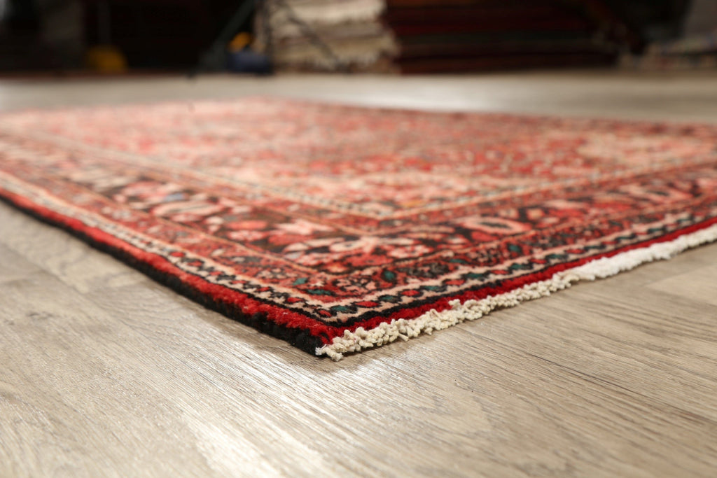 Geometric Red Mahal Persian Area Rug 4x7