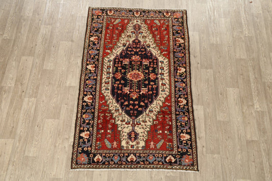 100% Vegetable Dye Antique Malayer Persian Area Rug 4x7