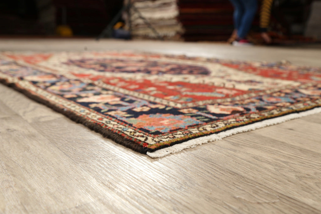 100% Vegetable Dye Antique Malayer Persian Area Rug 4x7