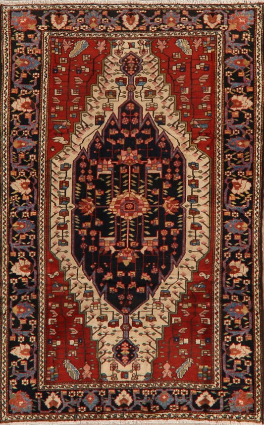 100% Vegetable Dye Antique Malayer Persian Area Rug 4x7