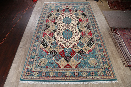 Large Geometric Tabriz Turkish Oriental Rug 10x17