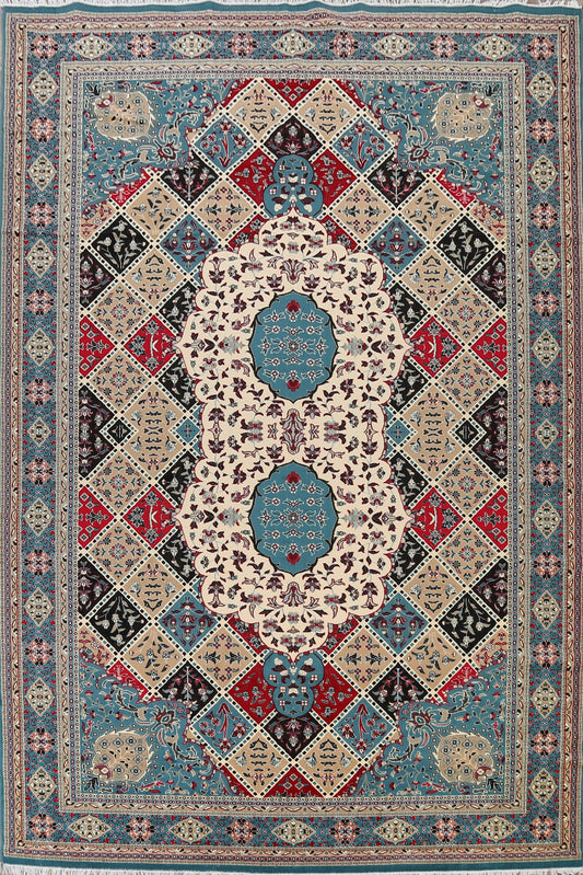 Large Geometric Tabriz Turkish Oriental Rug 10x17