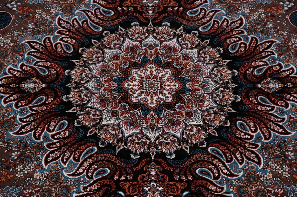 Brown Floral Tabriz Turkish Area Rug 8x12