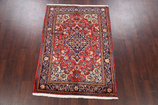 Floral Red Bidjar Persian Area Rug 4x5