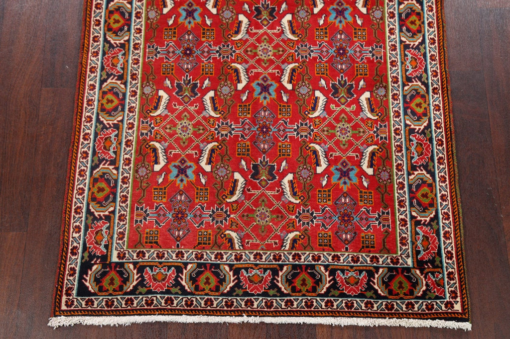 Vintage Geometric Red Kashkoli Persian Area Rug 3x5