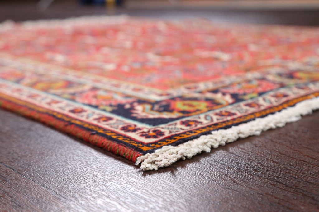 Vintage Geometric Red Kashkoli Persian Area Rug 3x5