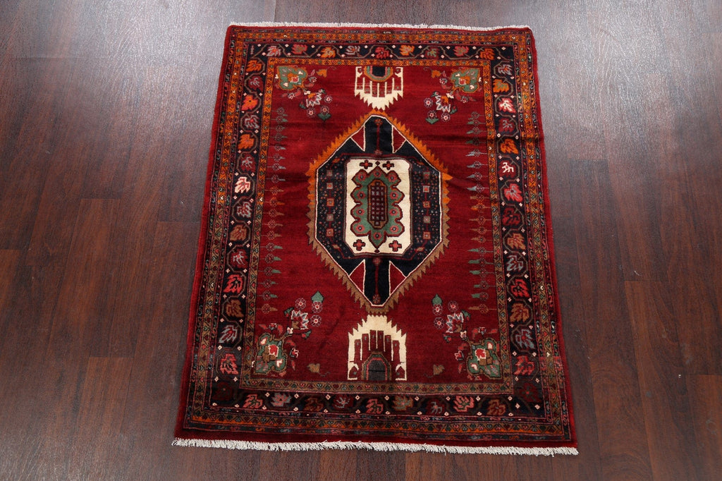 Geometric Red Mood Persian Area Rug 3x5