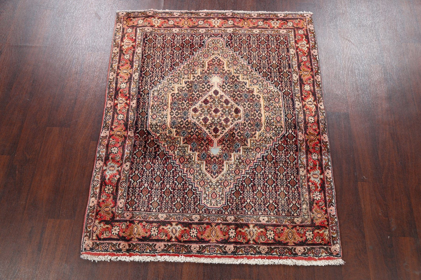 Geometric Bidjar Persian Area Rug 4x5