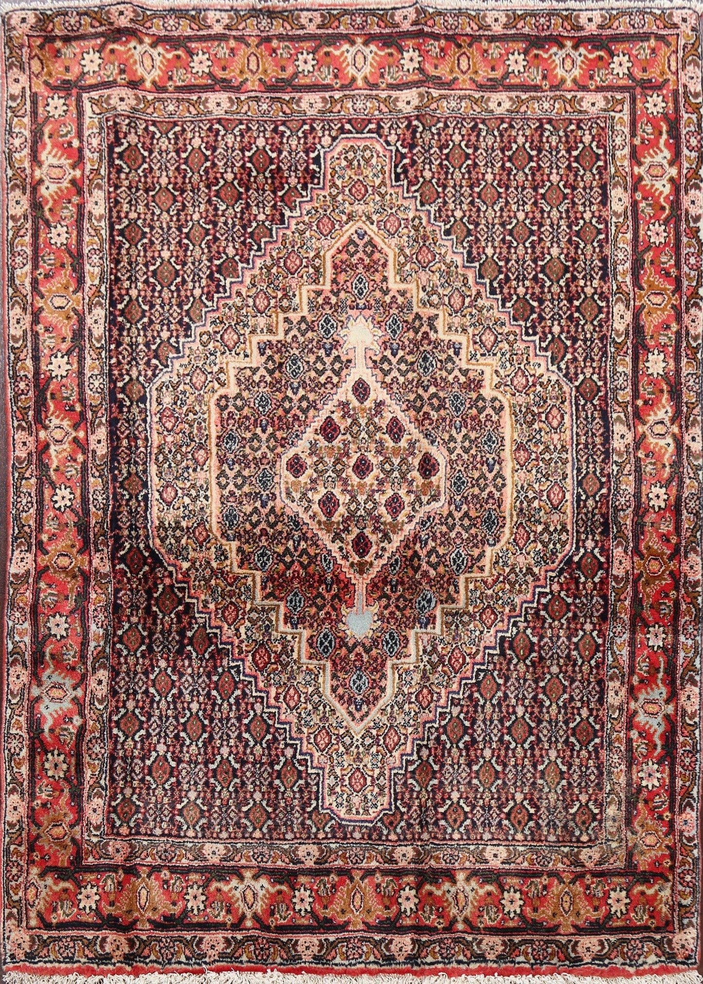 Geometric Bidjar Persian Area Rug 4x5