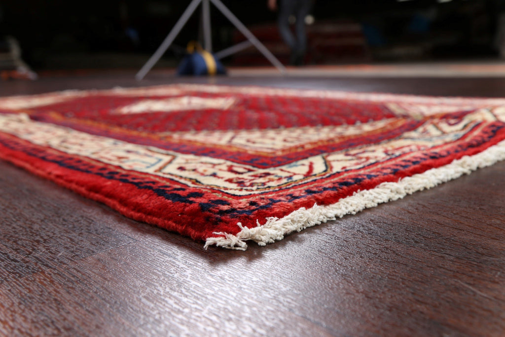 Geometric Red Botemir Persian Area Rug 4x6