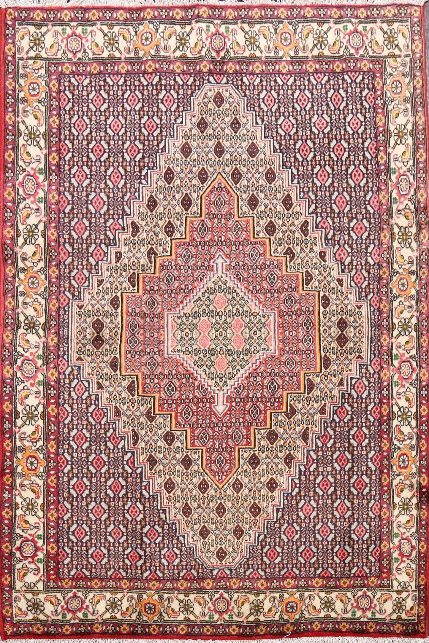 Geometric Bidjar Persian Area Rug 4x6