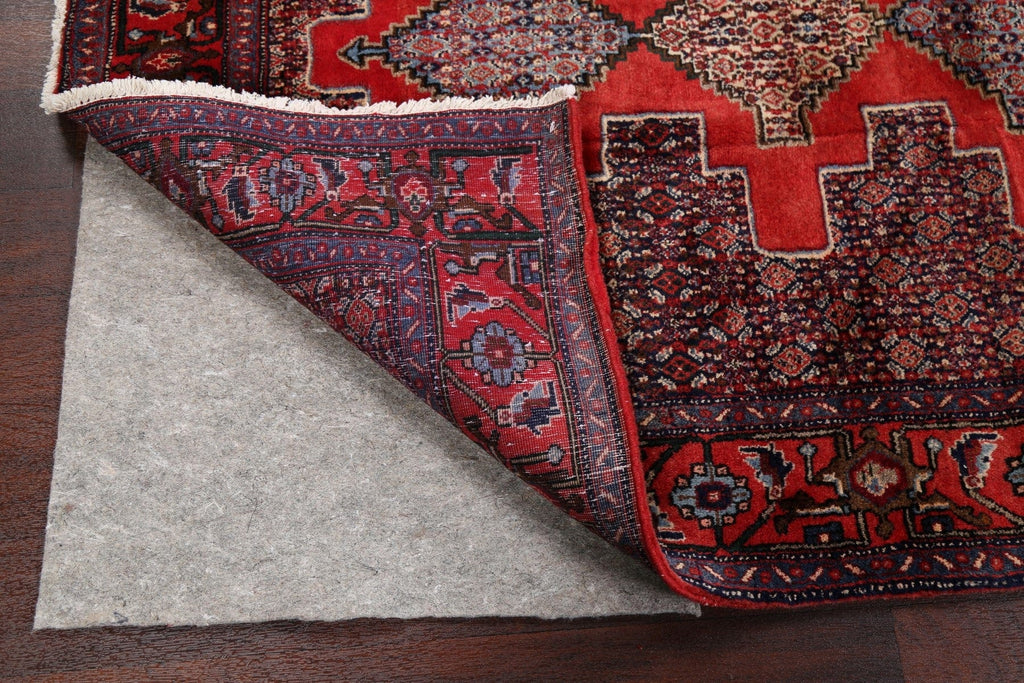 Geometric Red Bidjar Persian Area Rug 4x5