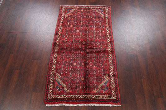 Geometric Red Hamedan Persian Area Rug 3x6