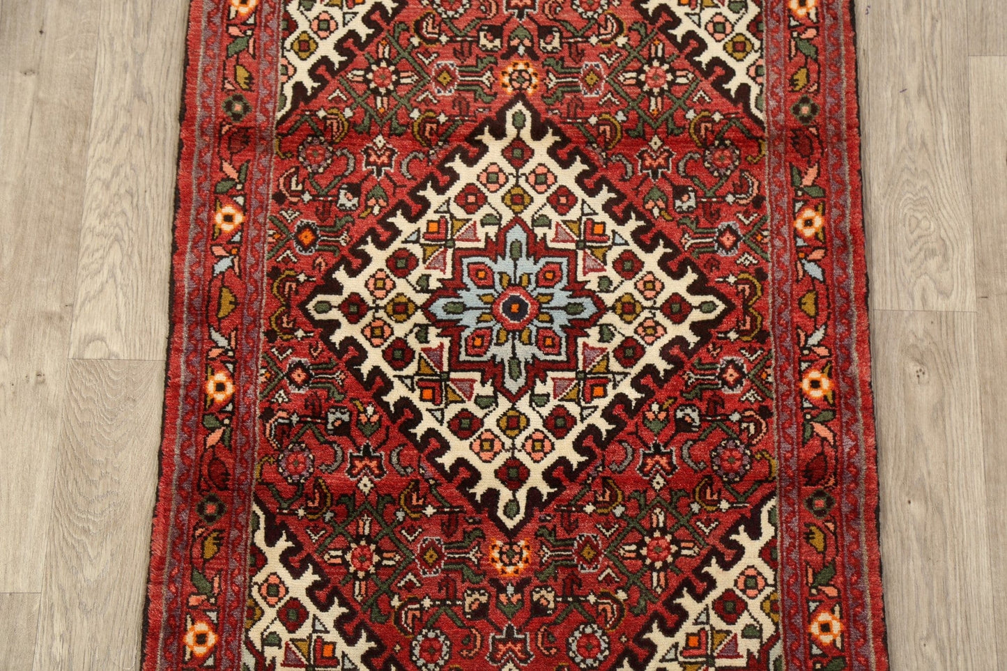 Tribal Geometric Hamedan Persian Rug 3x5