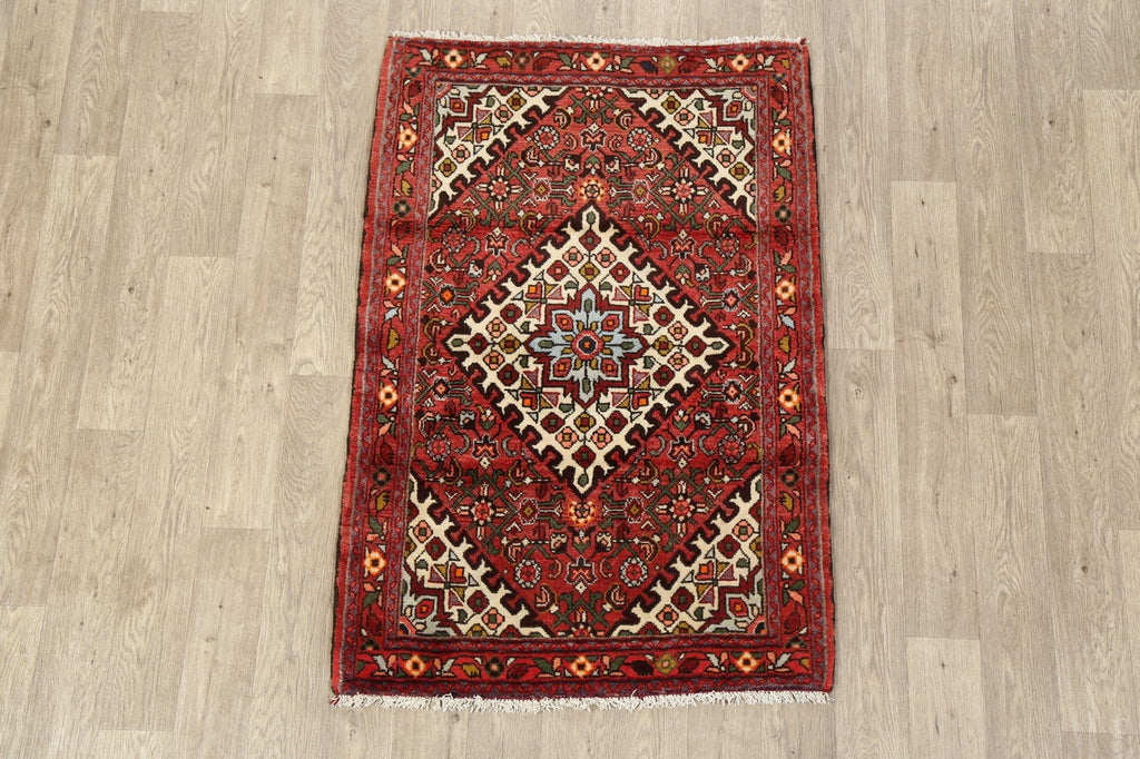 Tribal Geometric Hamedan Persian Rug 3x5