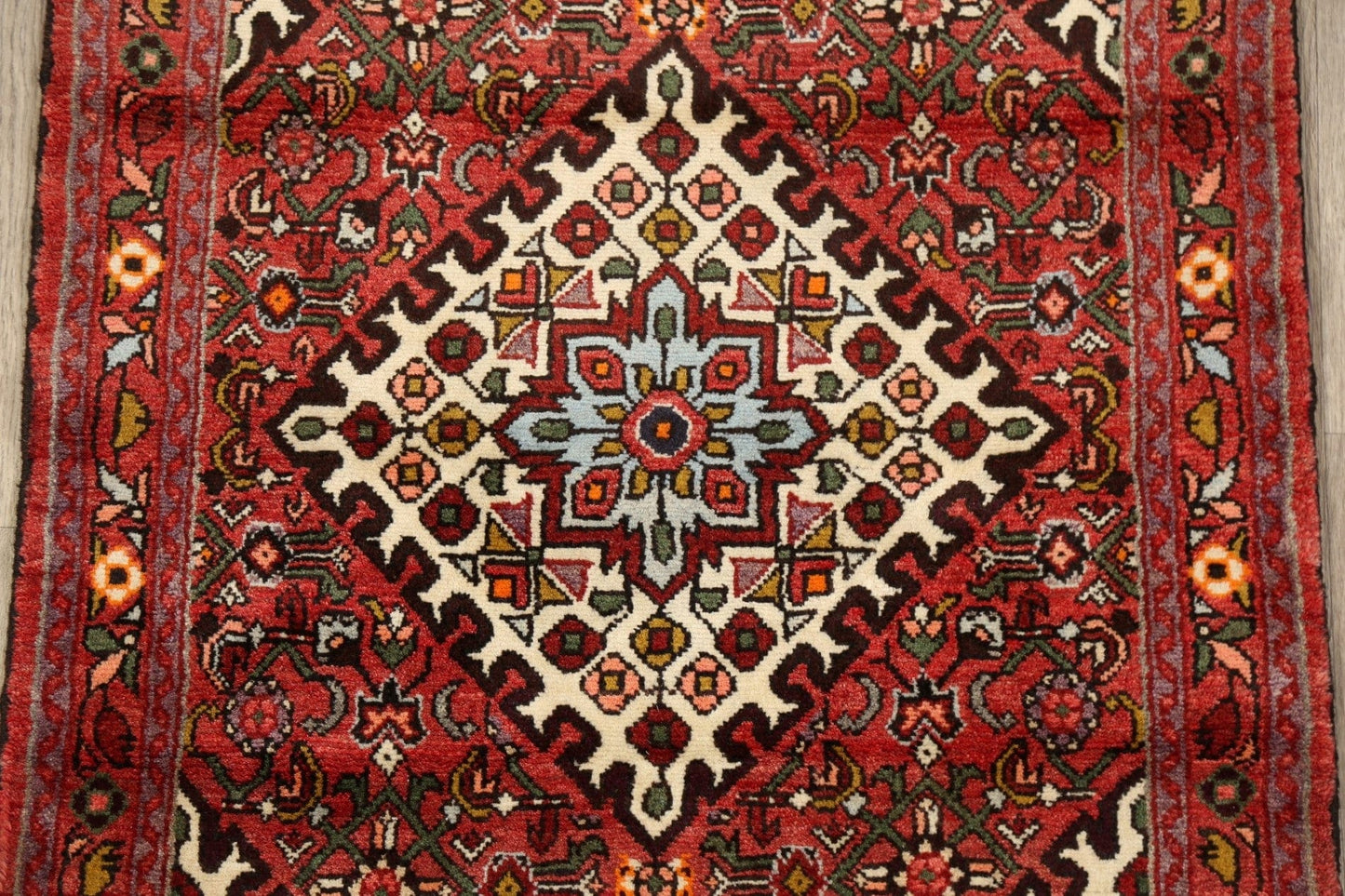 Tribal Geometric Hamedan Persian Rug 3x5