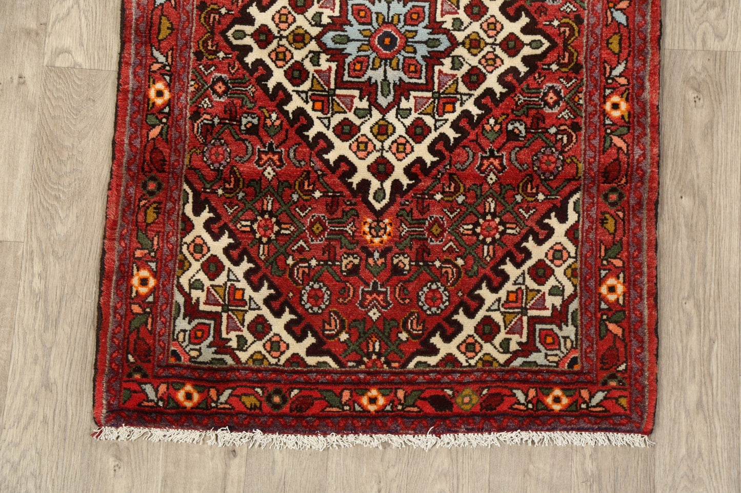 Tribal Geometric Hamedan Persian Rug 3x5