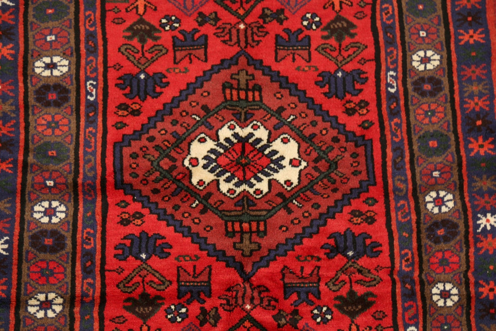 Tribal Geometric Hamedan Persian Area Rug 3x5