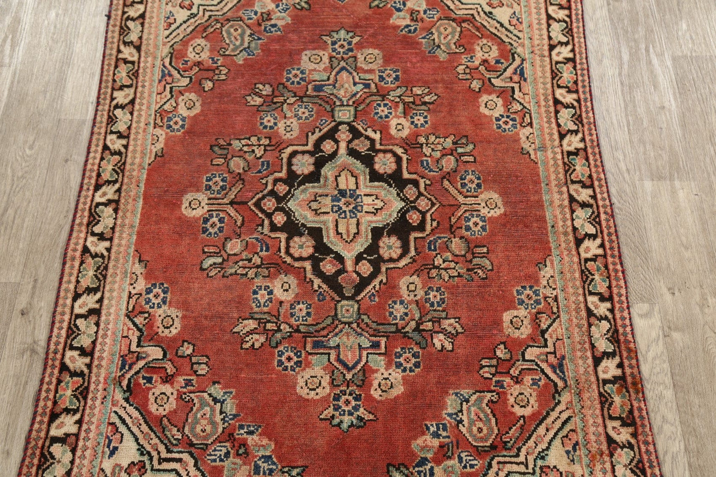 Antique Geometric Mahal Persian Area Rug 4x7