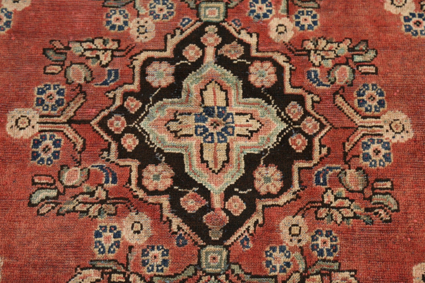 Antique Geometric Mahal Persian Area Rug 4x7