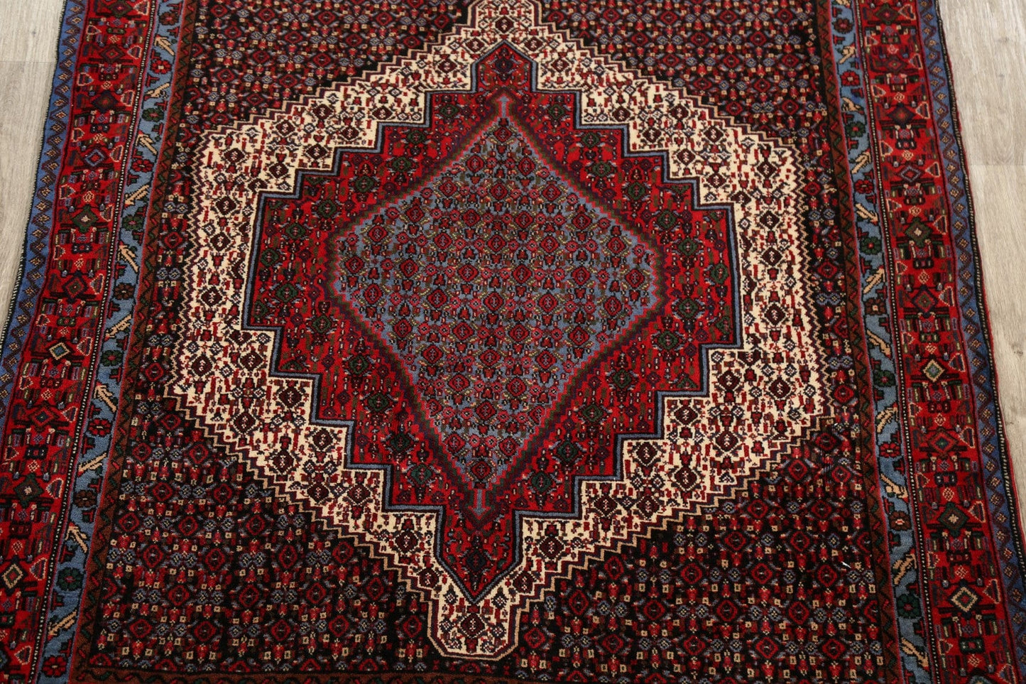 Geometric Bidjar Persian Area Rug 4x5