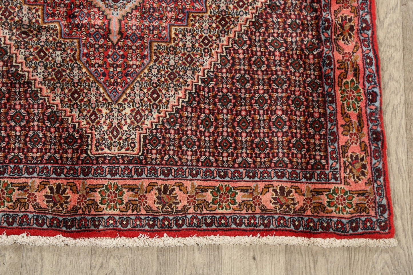 Geometric Bidjar Persian Area Rug 4x5