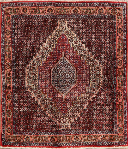 Geometric Bidjar Persian Area Rug 4x5